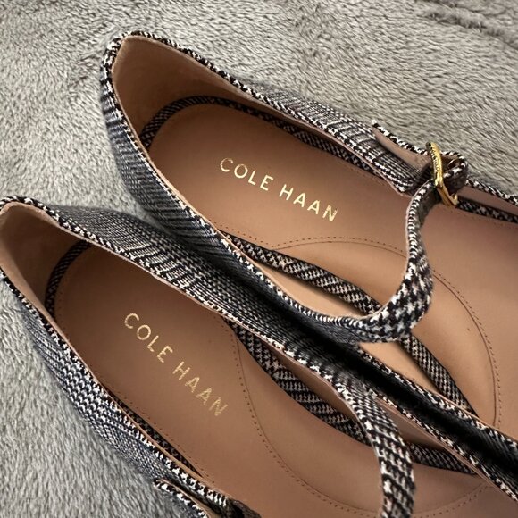 Cole Haan Black and White Plaid Flats - Picture 3 of 7